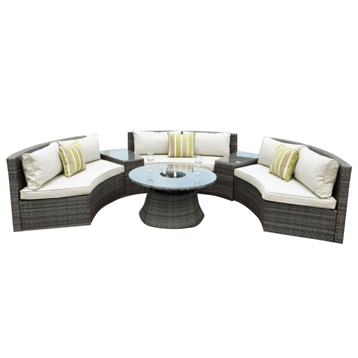 Salon d'angle demi-rond