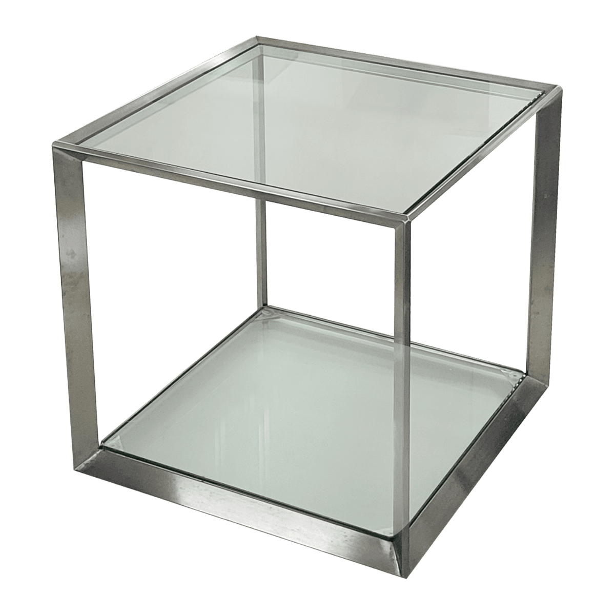 Table de coin en verre