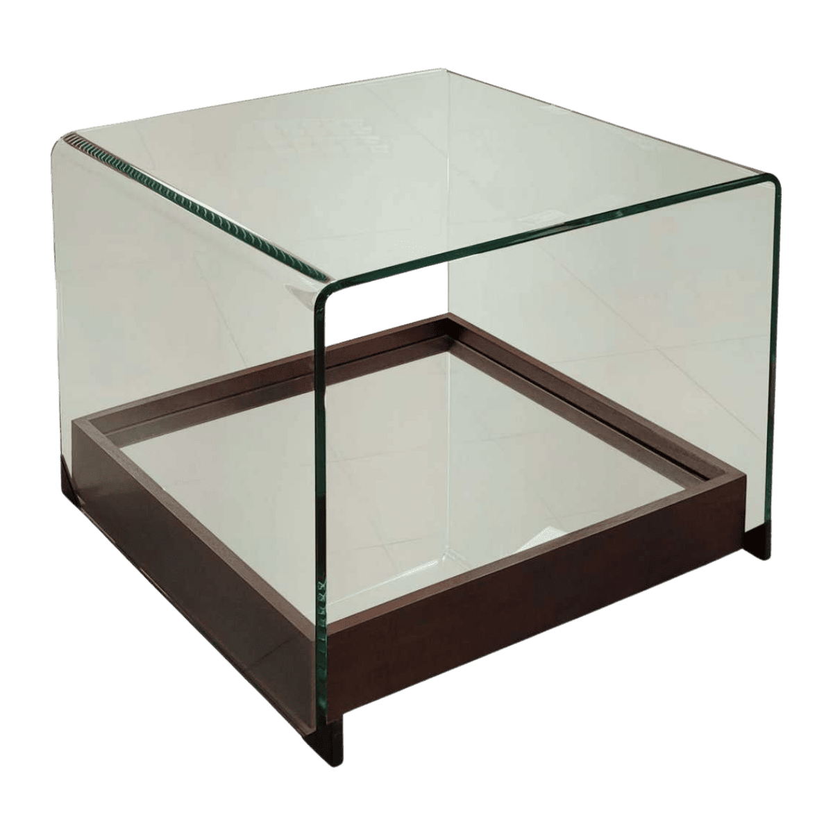 Table de coin en verre