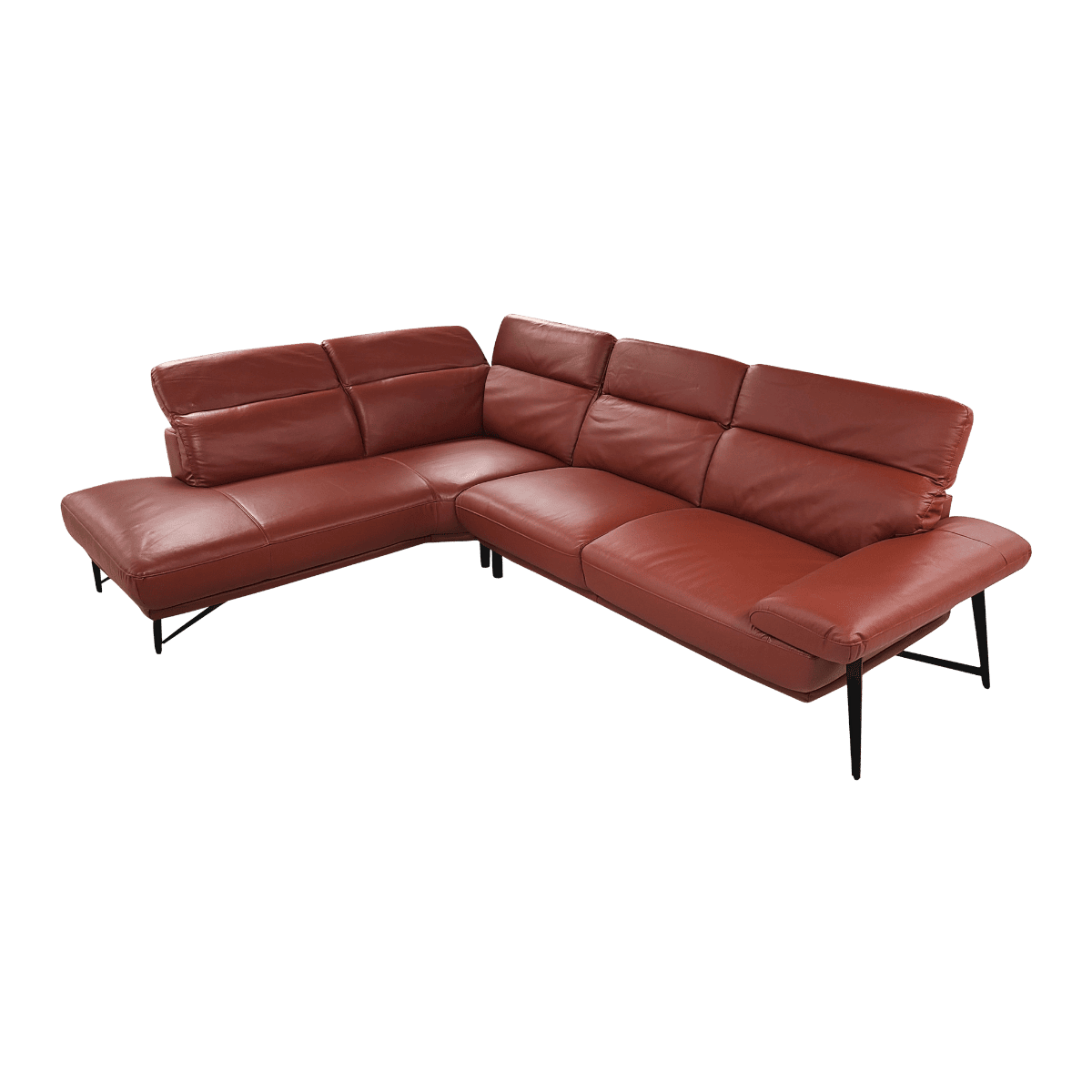 Salon d'angle en cuir