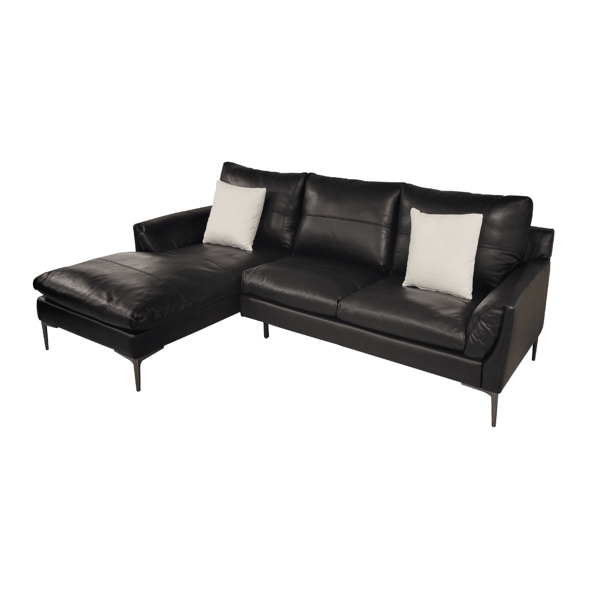 Salon d'angle en cuir