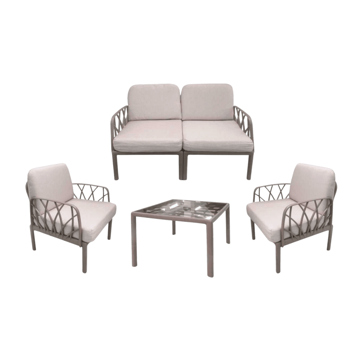 Salon de jardin 2+1+1