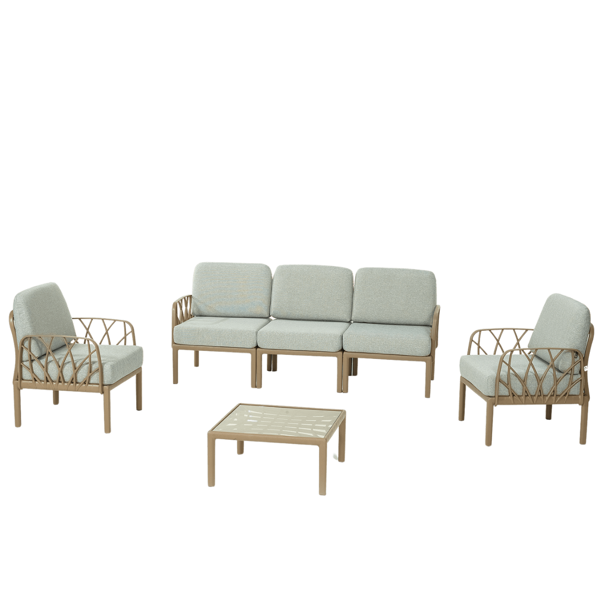 Salon de jardin 3+1+1