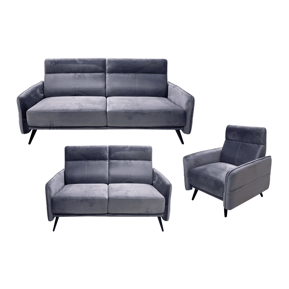 Salon 3+2+1 en velours