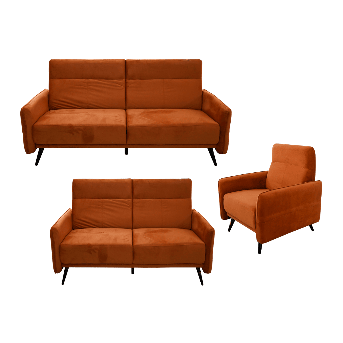 Salon 3+2+1 en velours