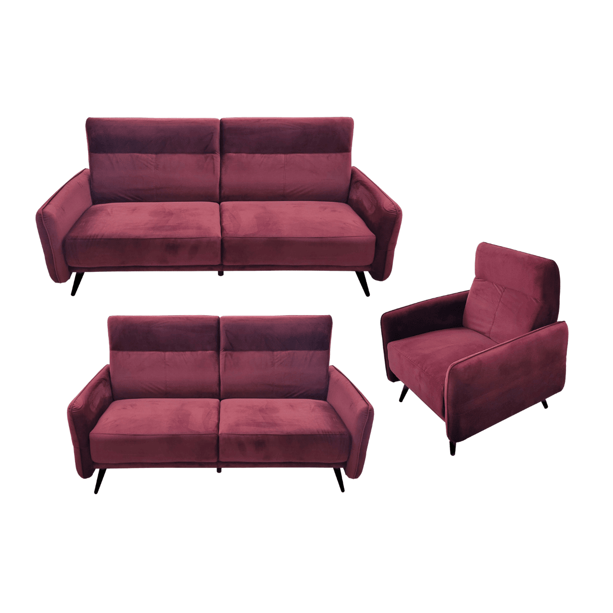 Salon 3+2+1 en velours