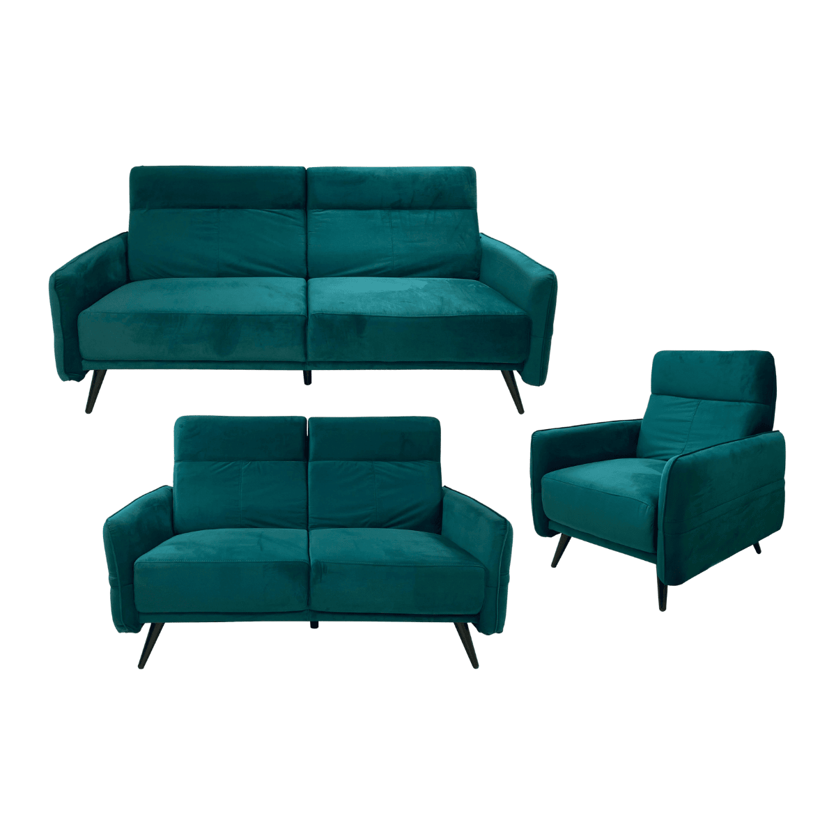 Salon 3+2+1 en velours