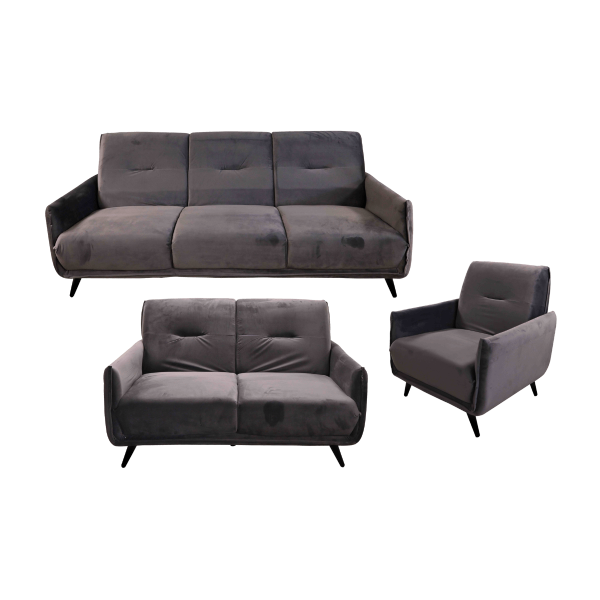 Salon 3+2+1 en velours