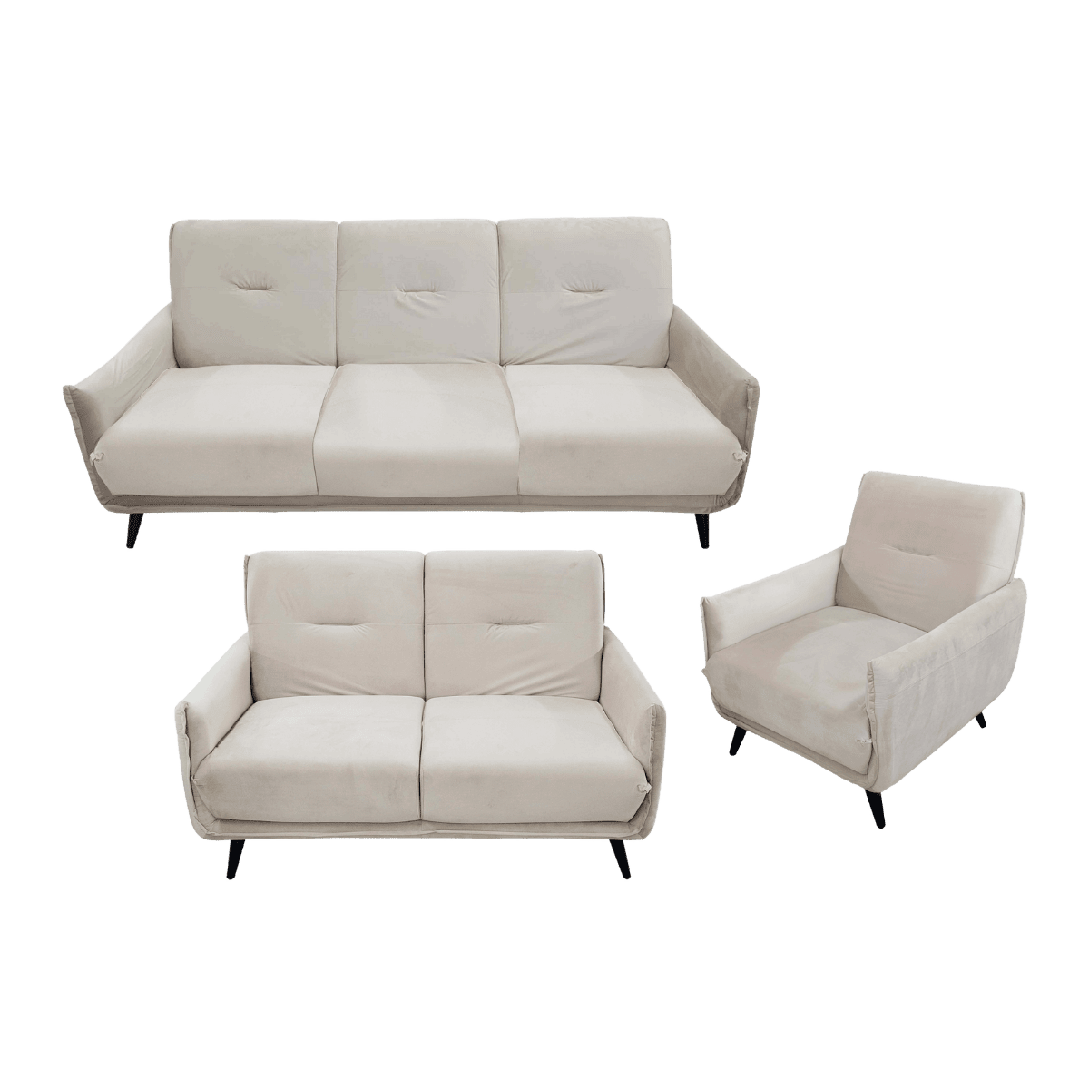 Salon 3+2+1 en velours