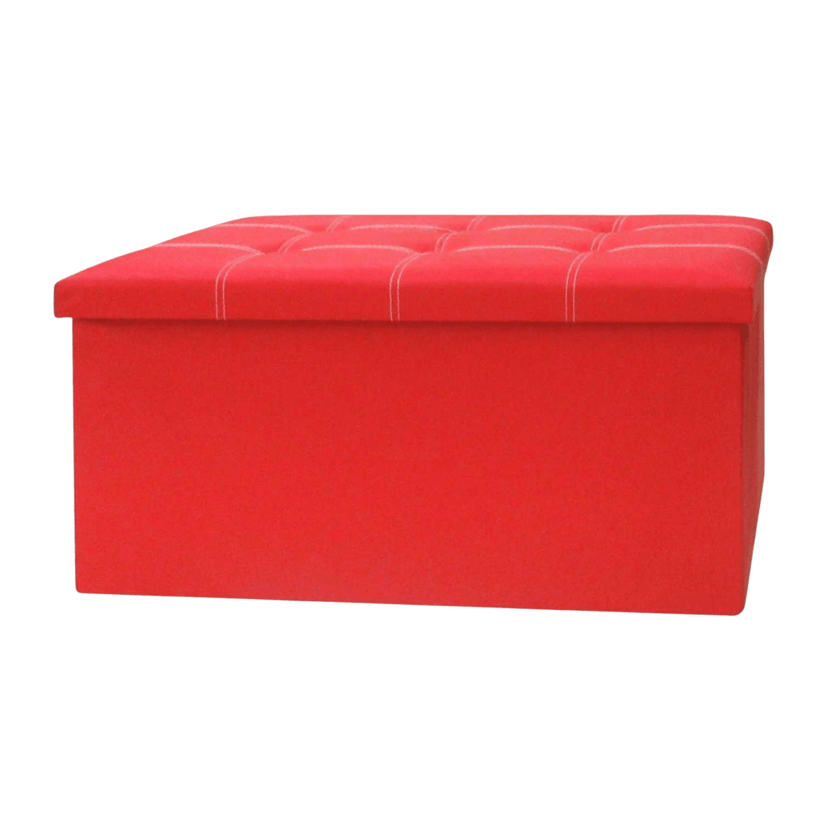 Pouf de rangement en simili cuir