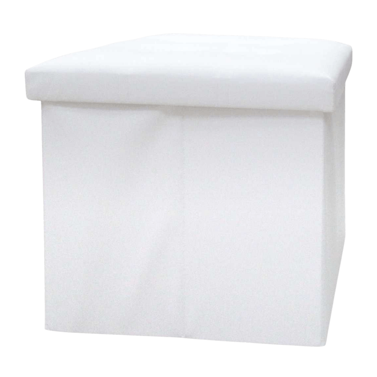 Pouf de rangement en simili cuir