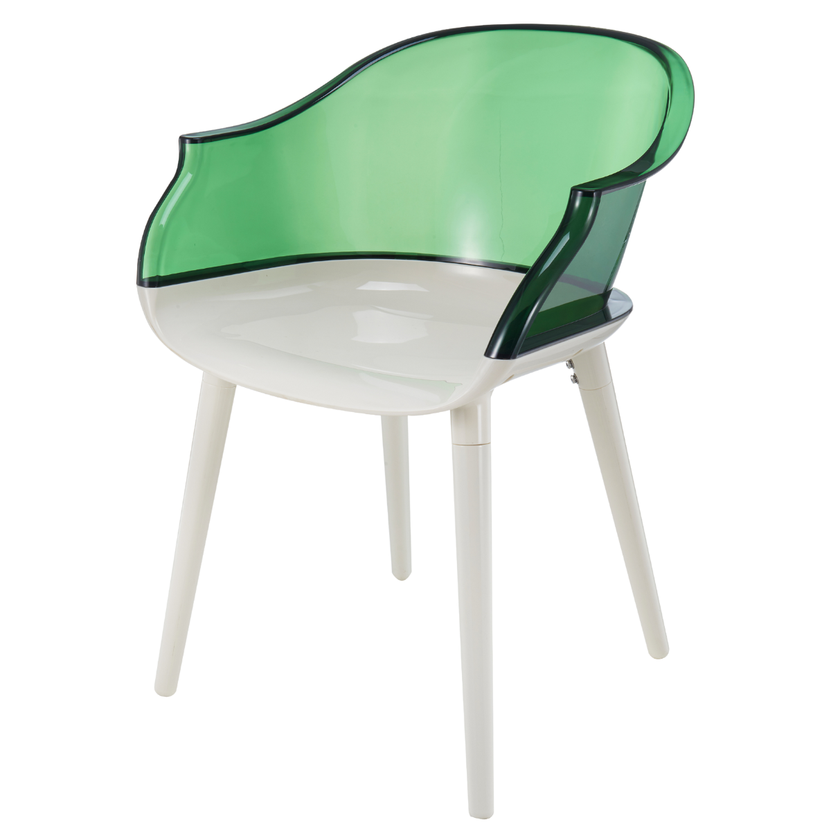 Chaise en plastique avec coussin