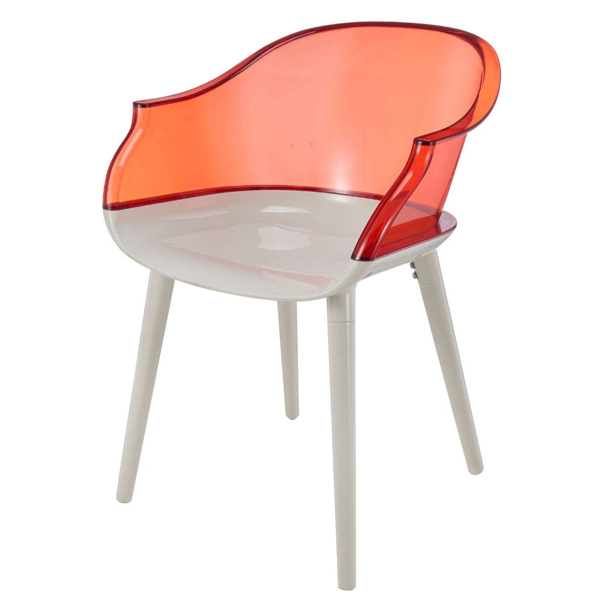 Chaise en plastique avec coussin