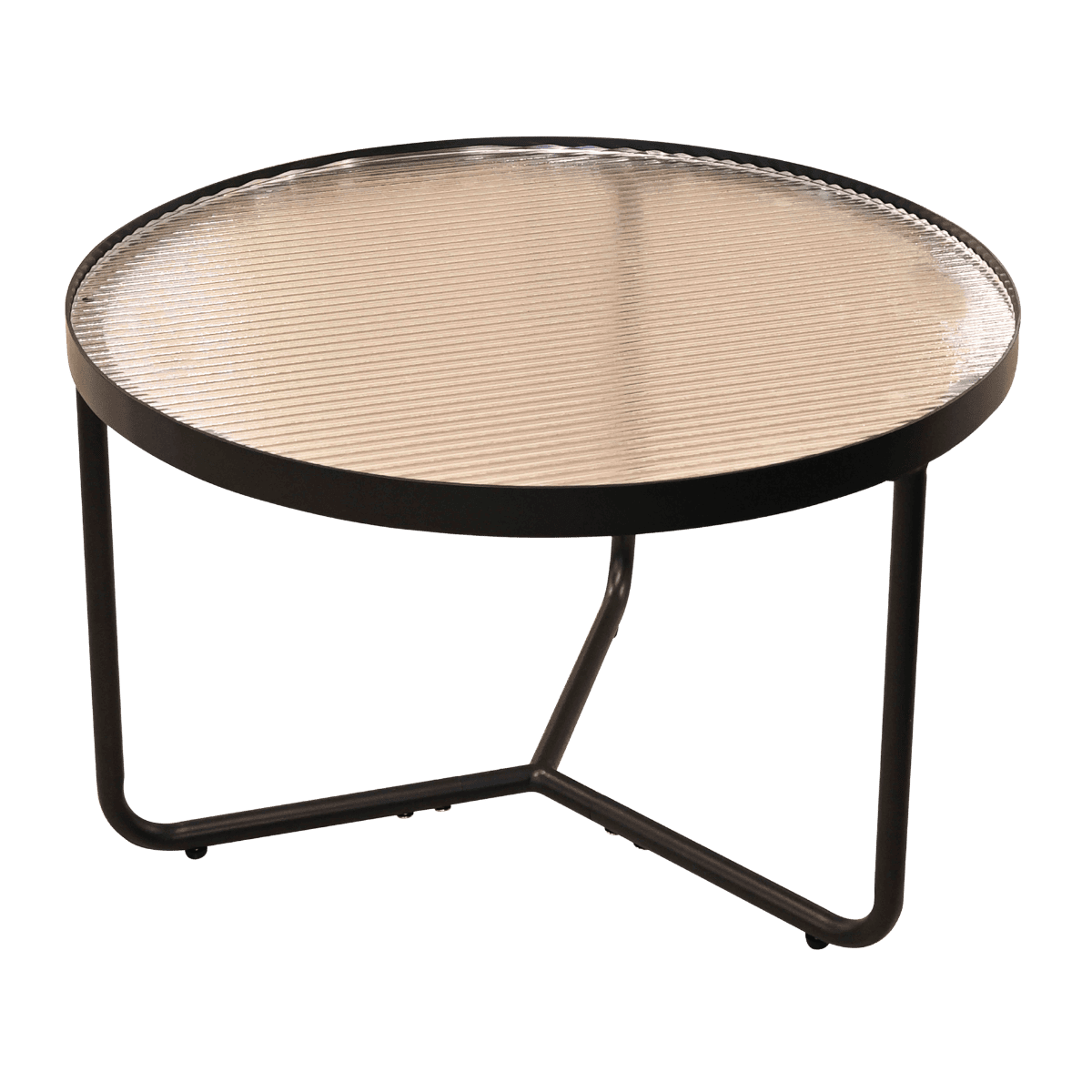 Table de coin en verre