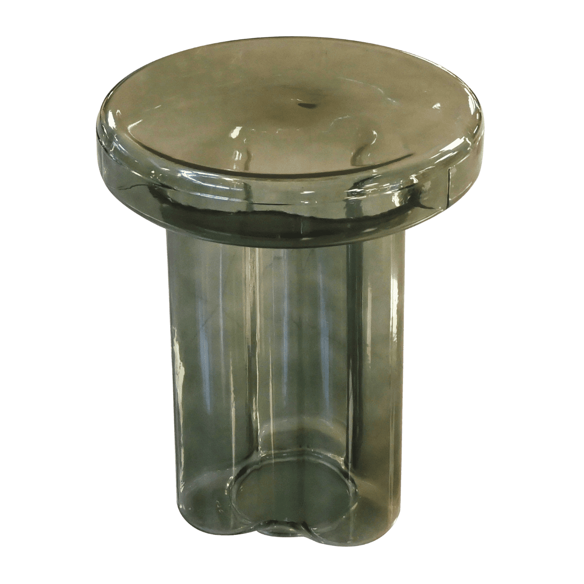 Table de coin en verre