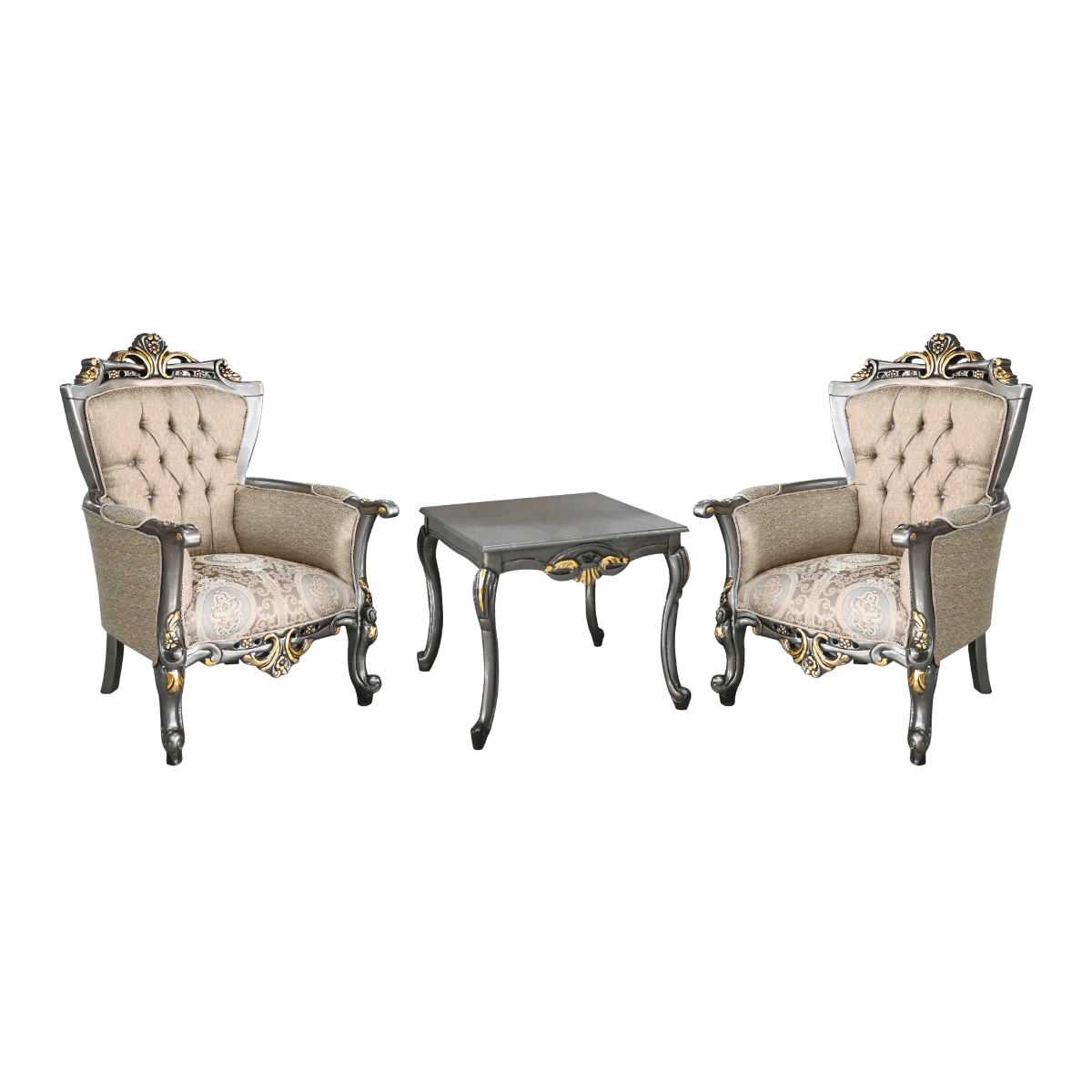 Set de 2 fauteuils baroques