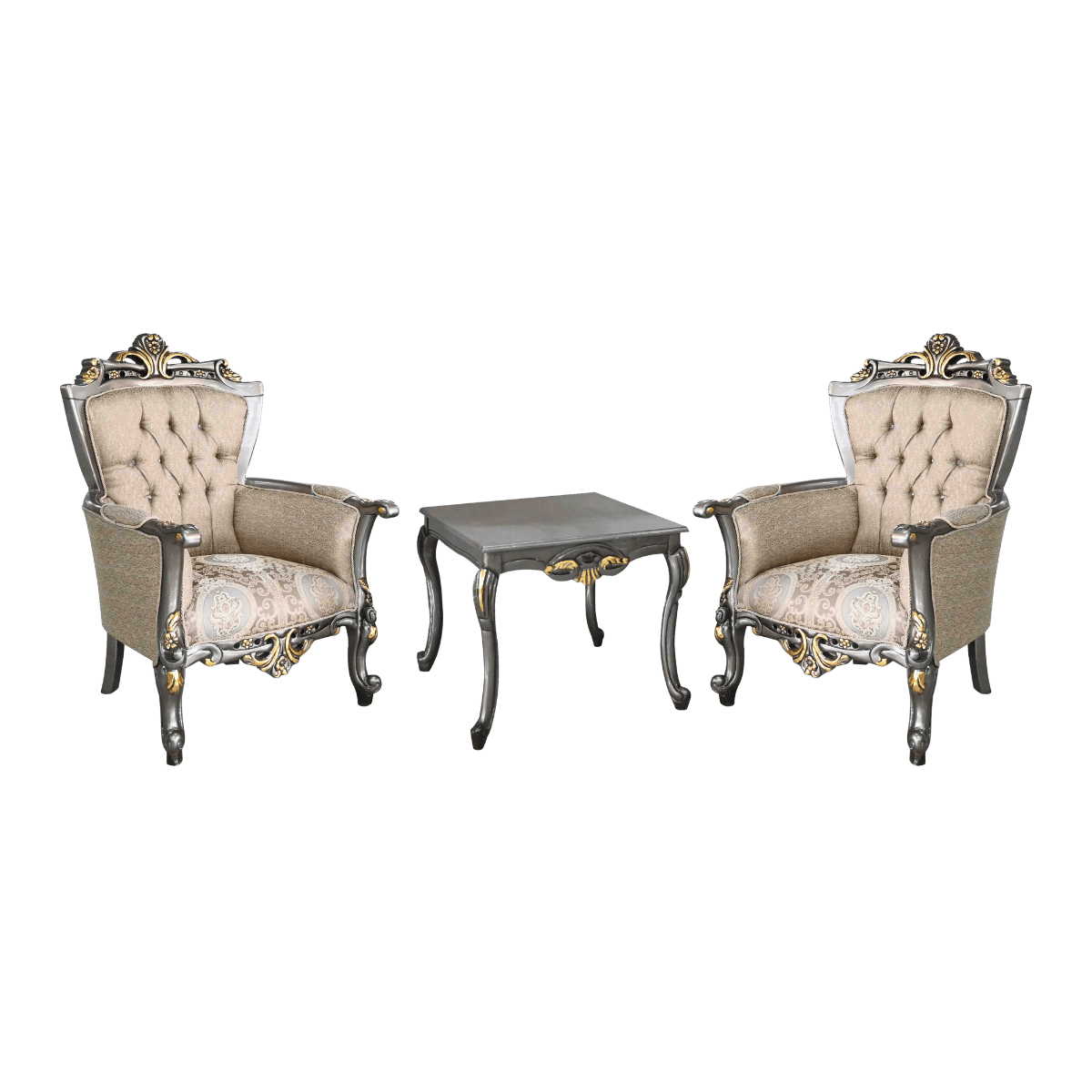 Set de 2 fauteuils baroques
