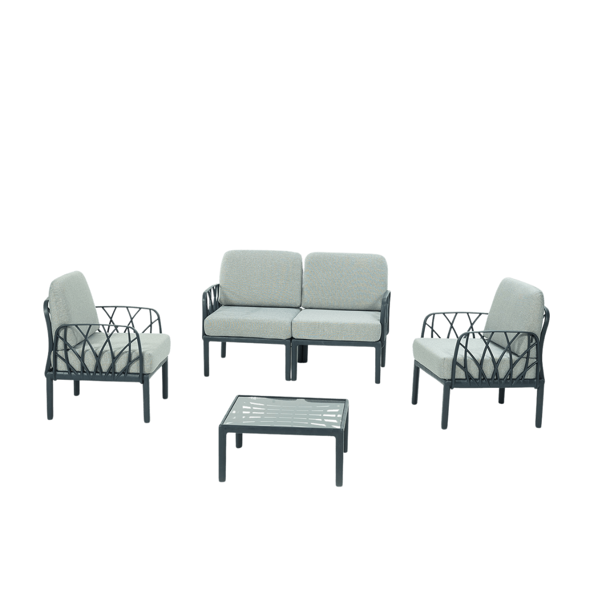 Salon de jardin 2+1+1