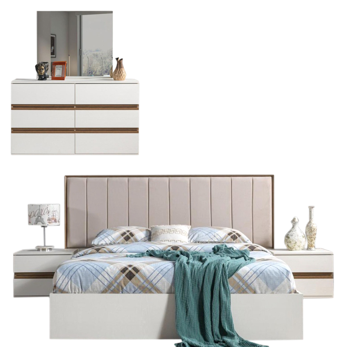 Chambre à coucher sans armoire LOTUS
