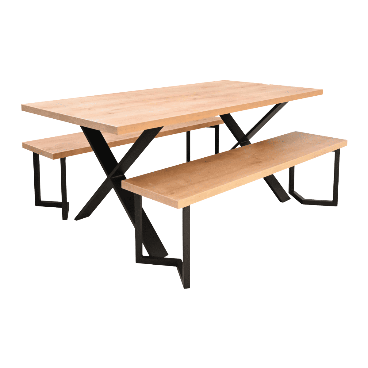 Table à manger + 2 bancs HAMILTON