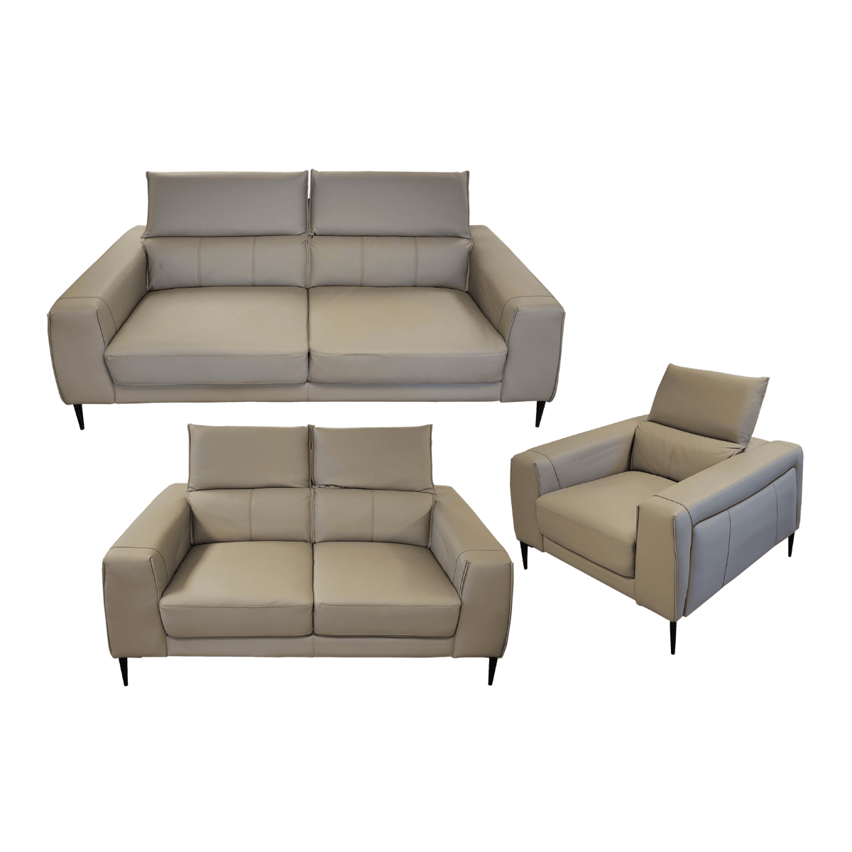 Salon 3+2+1 en cuir