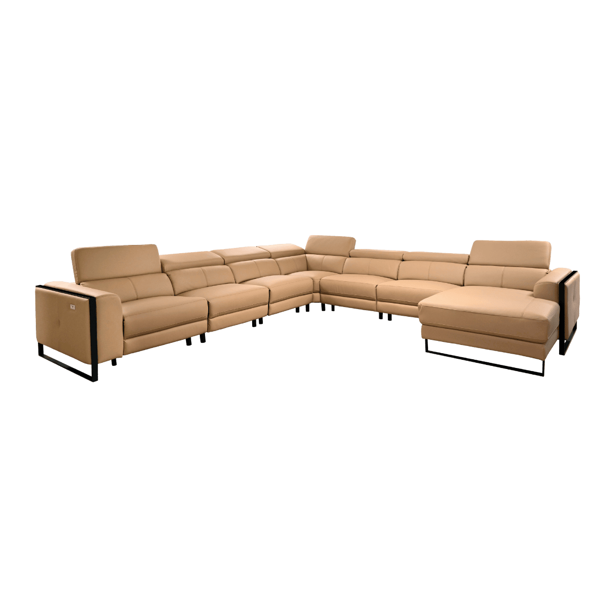 Salon d'angle en cuir