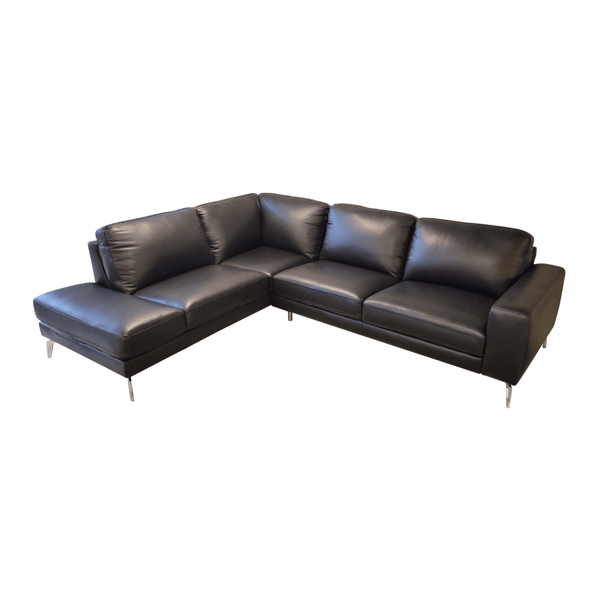 Salon d'angle en cuir