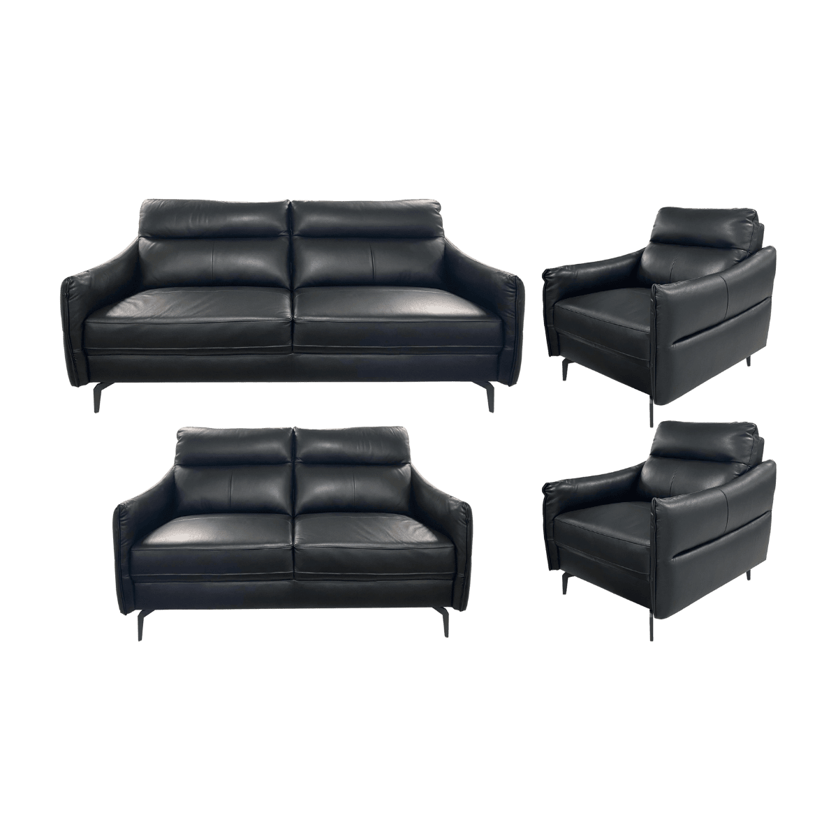 Salon 3+2+1+1 en cuir