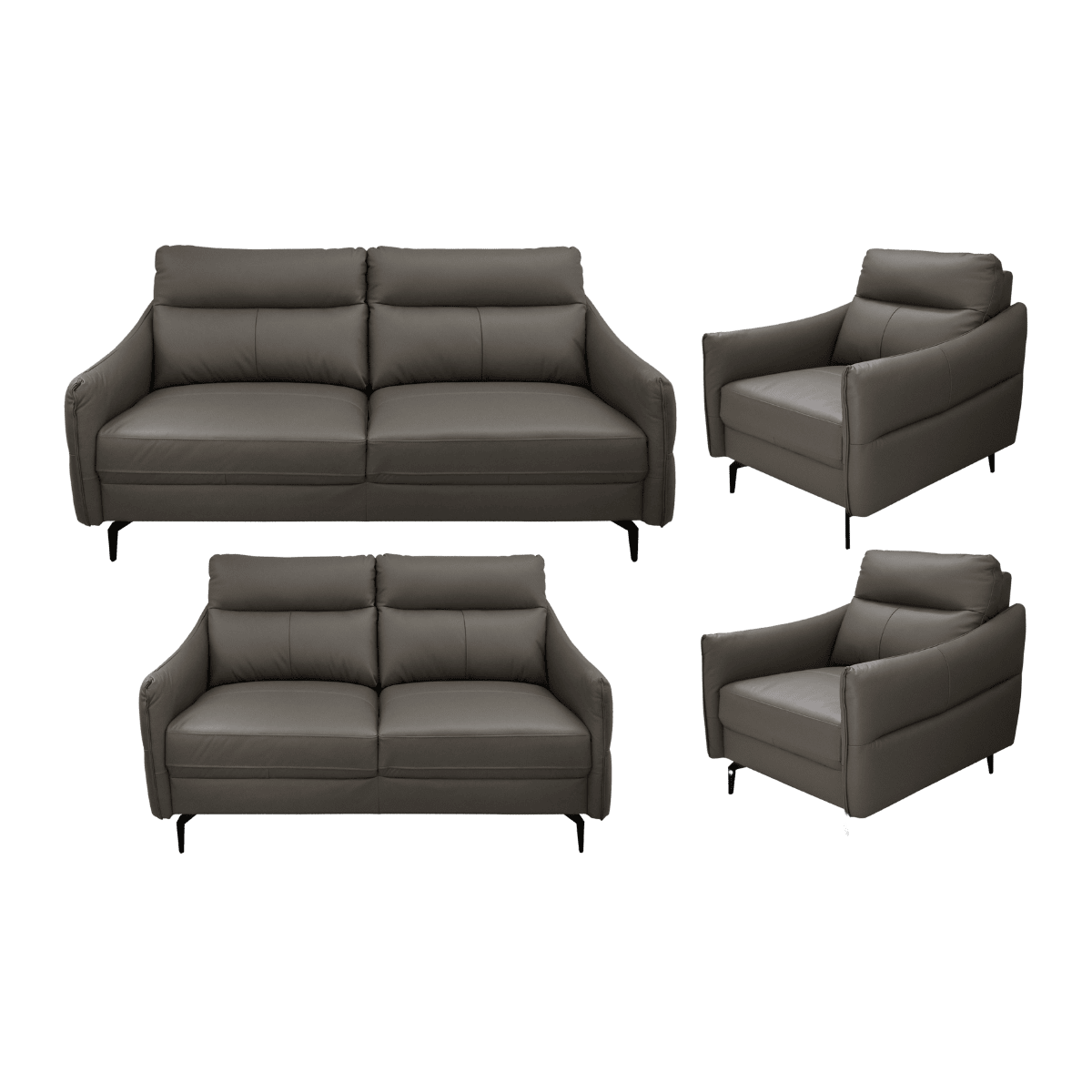 Salon 3+2+1+1 en cuir