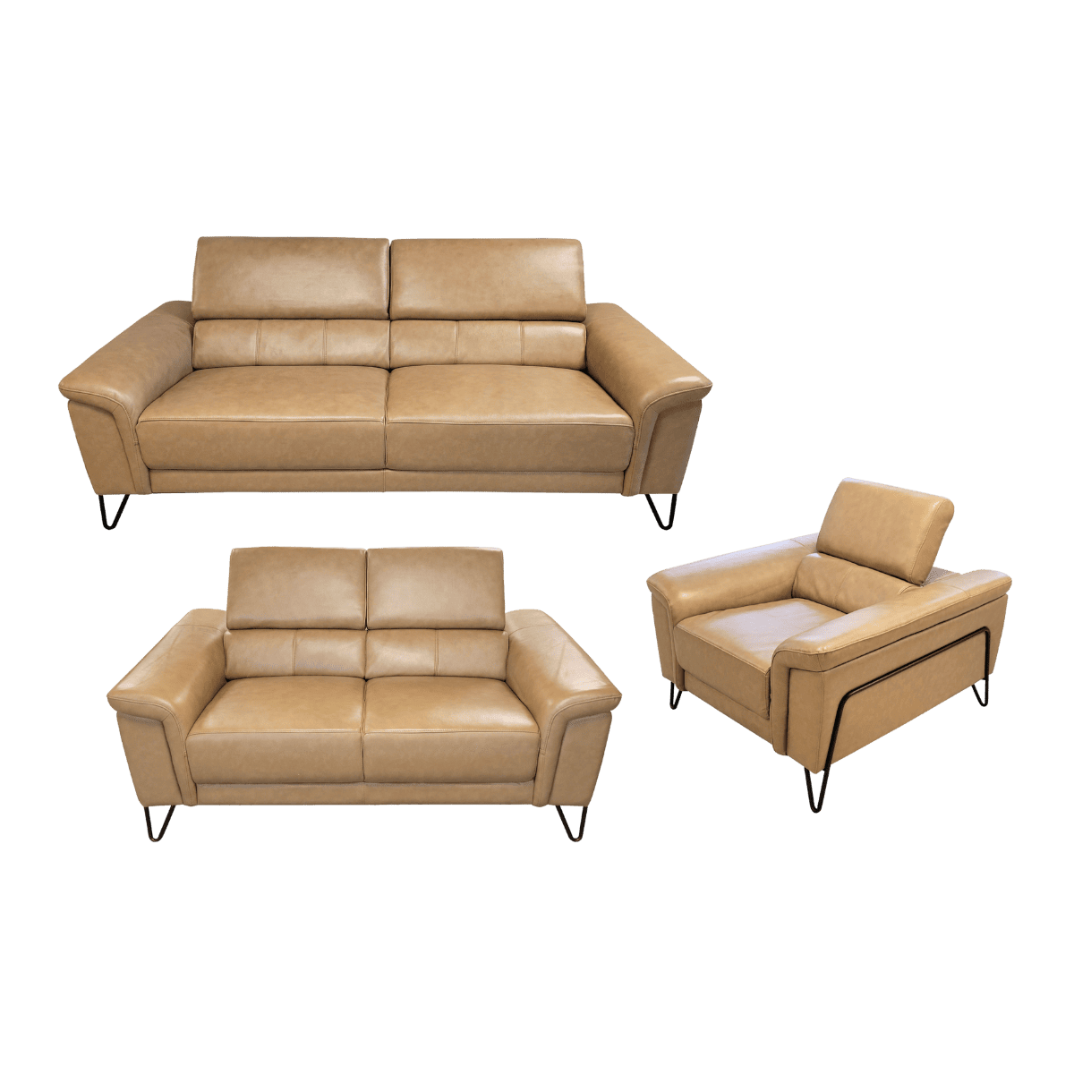 Salon 3+2+1 en cuir