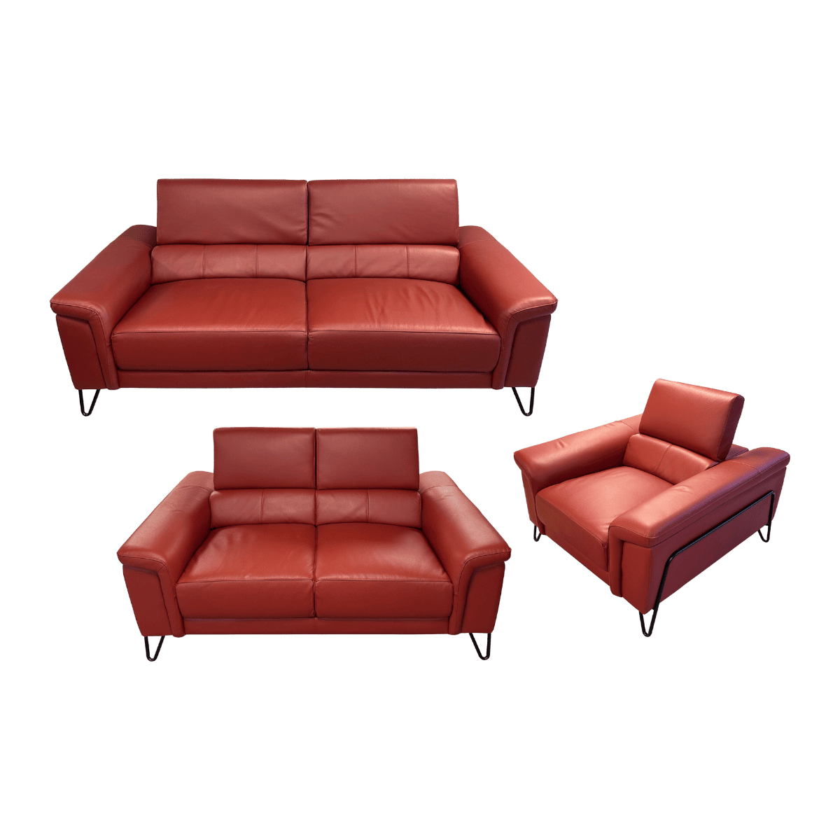 Salon 3+2+1 en cuir
