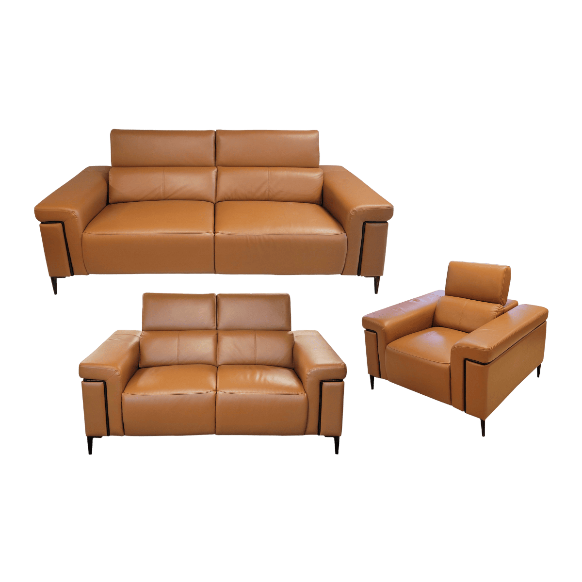 Salon 3+2+1 en cuir