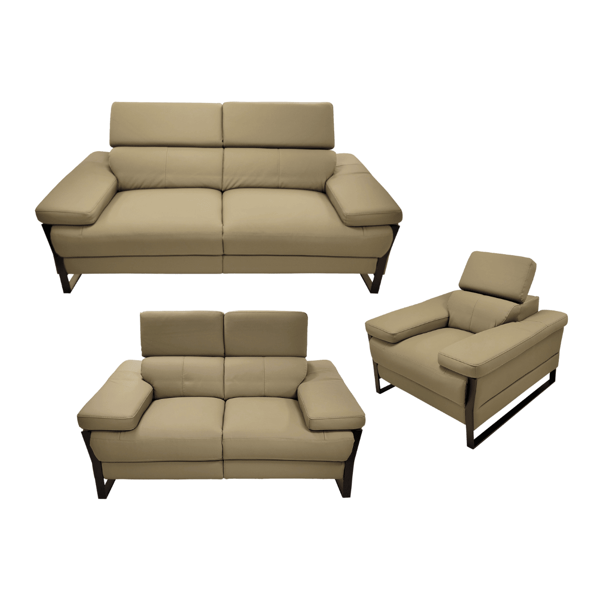 Salon 3+2+1 en cuir