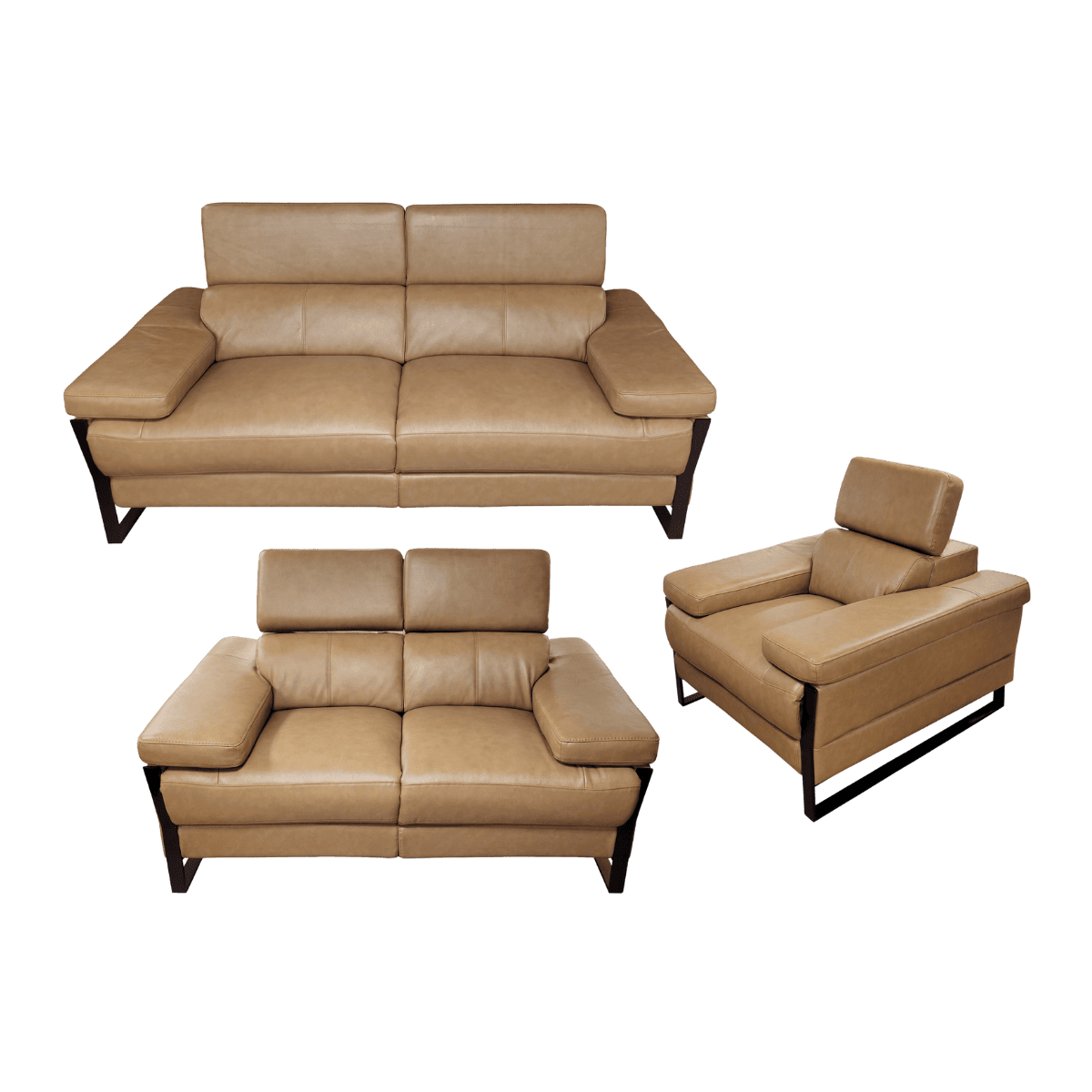 Salon 3+2+1 en cuir