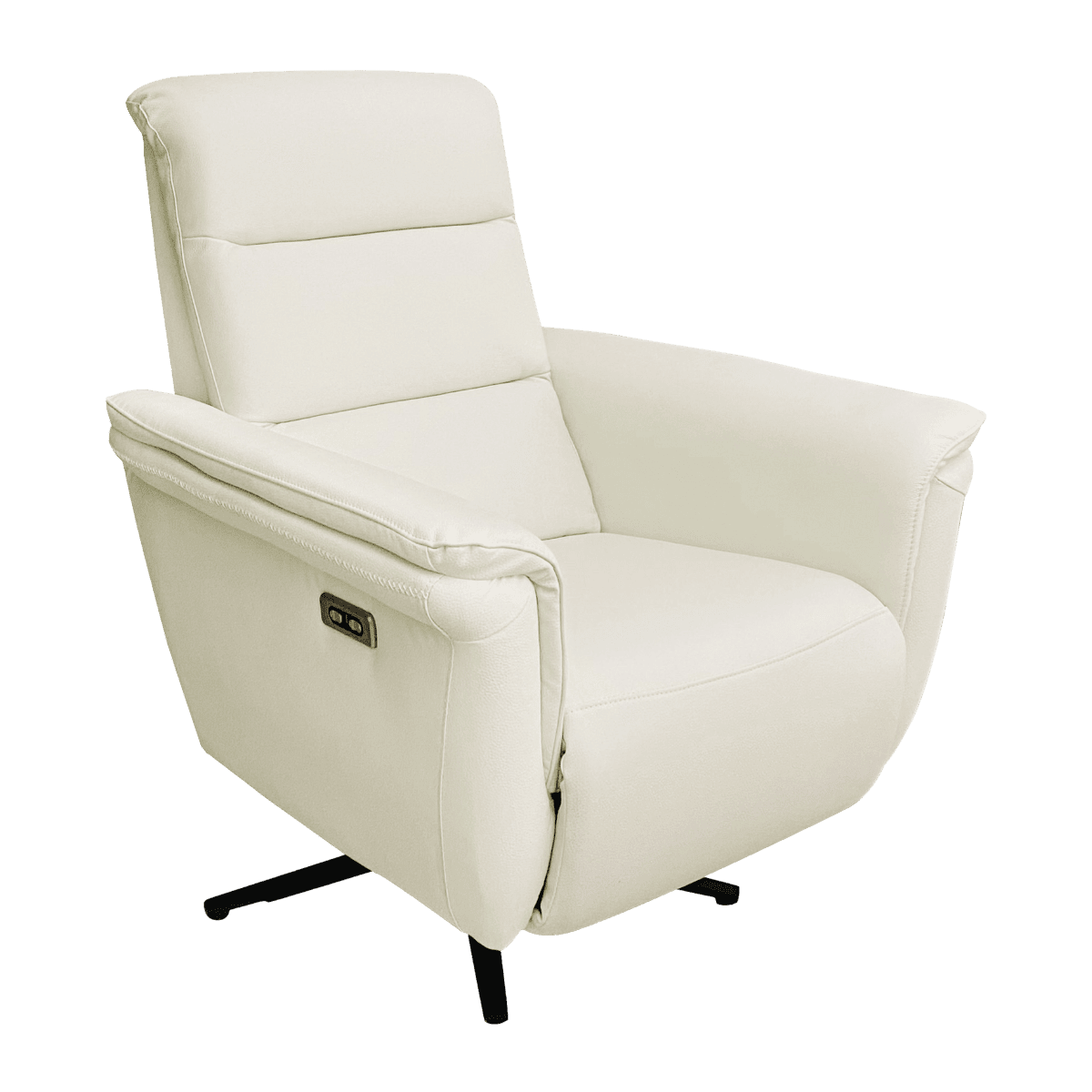 Fauteuil relax en cuir avec mécanisme électrique