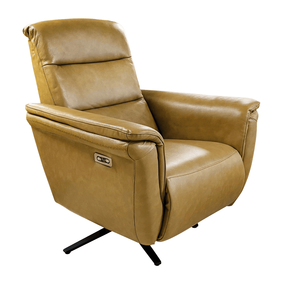 Fauteuil relax en cuir avec mécanisme électrique