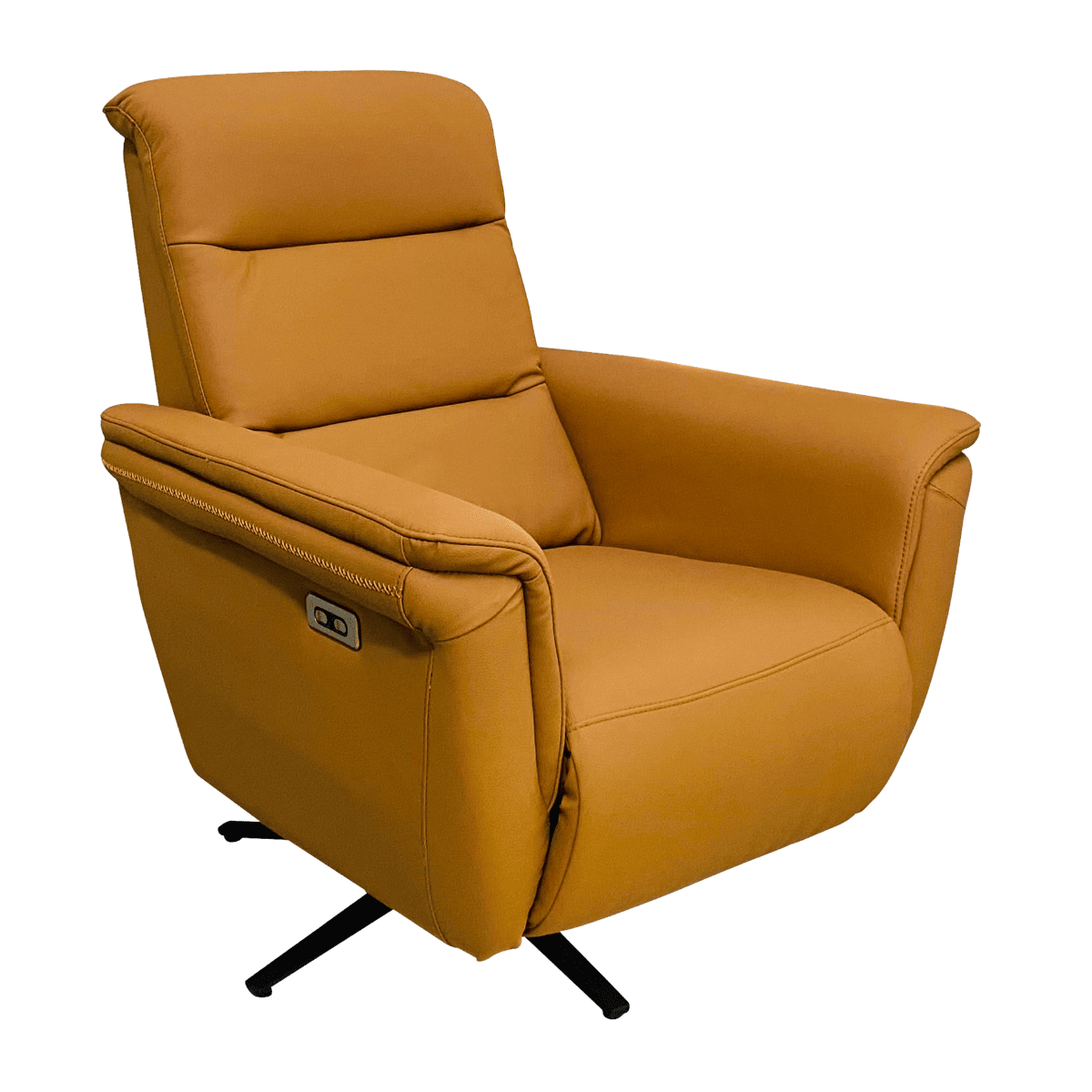 Fauteuil relax en cuir avec mécanisme électrique
