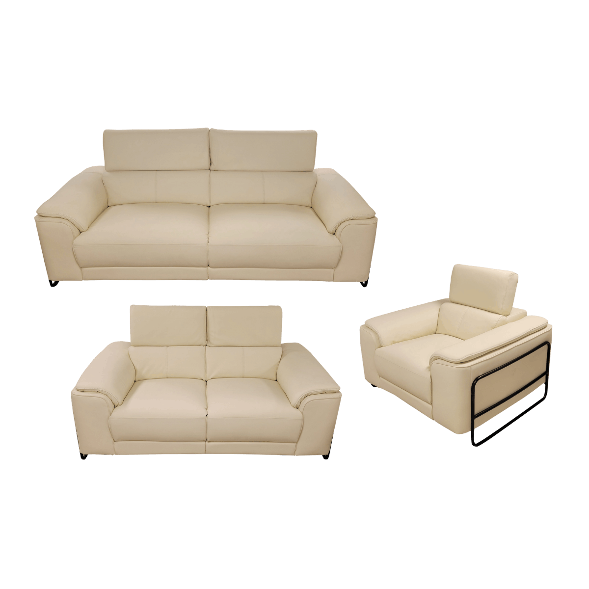 Salon 3+2+1 en cuir