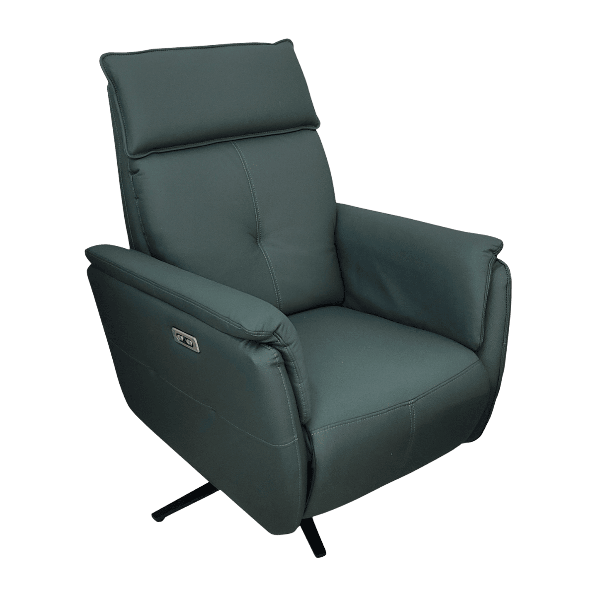 Fauteuil relax en cuir avec mécanisme électrique