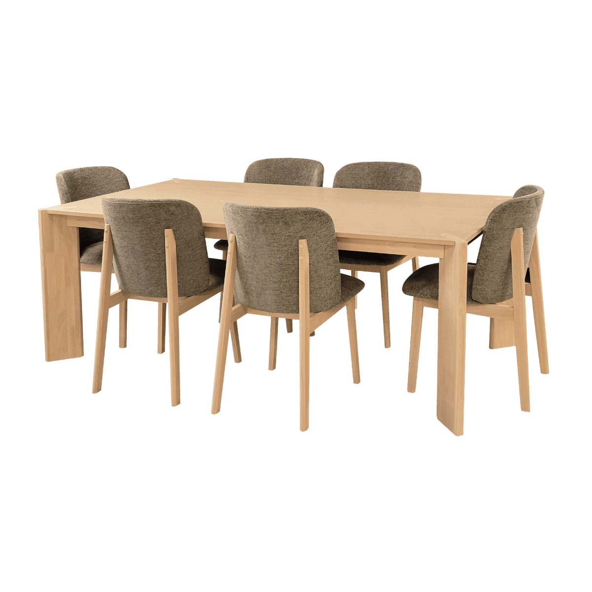 Table à manger en bois + 8 chaises LEA