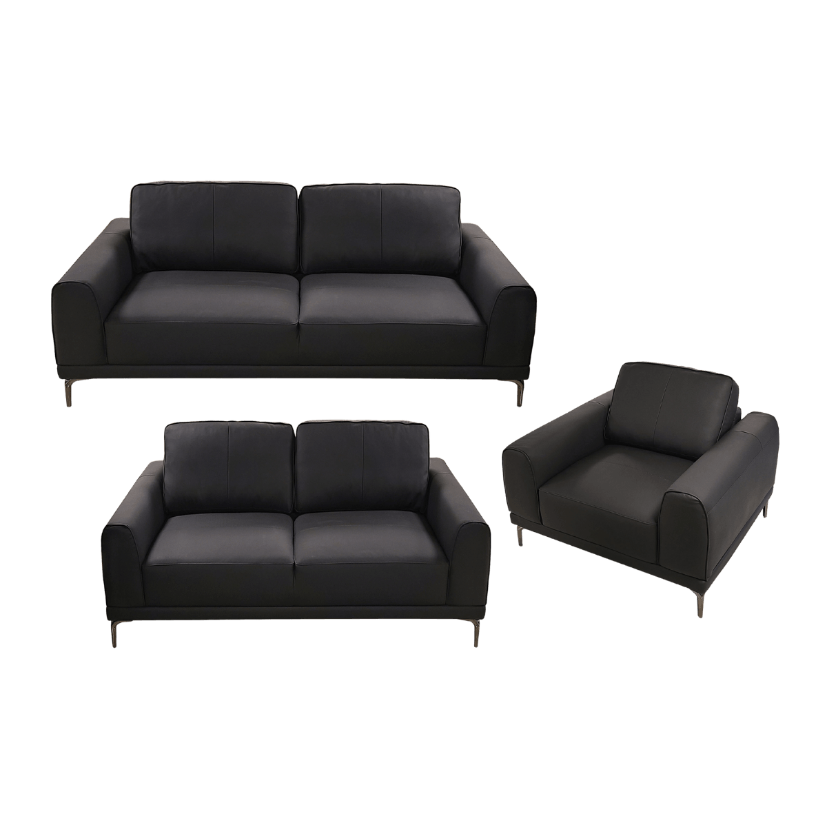Salon 3+2+1 en cuir