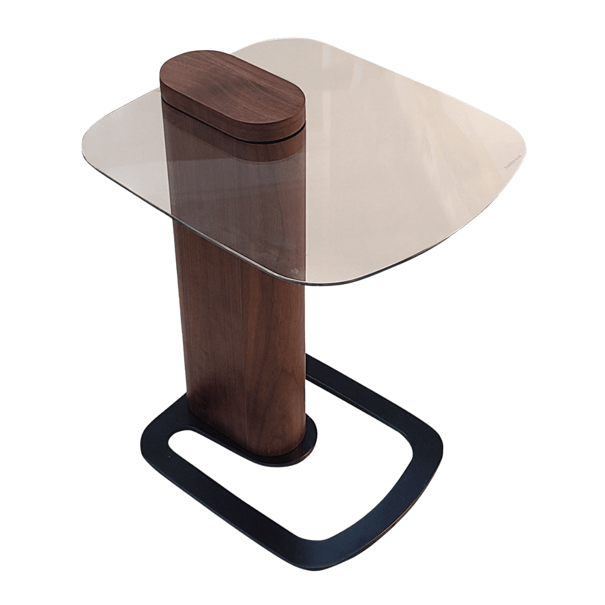Table de coin en verre