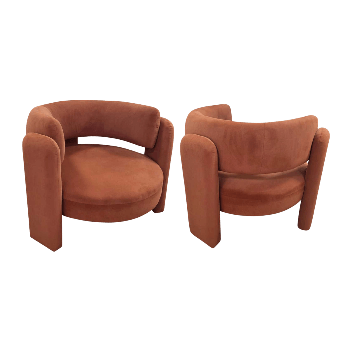 Fauteuil club en velours