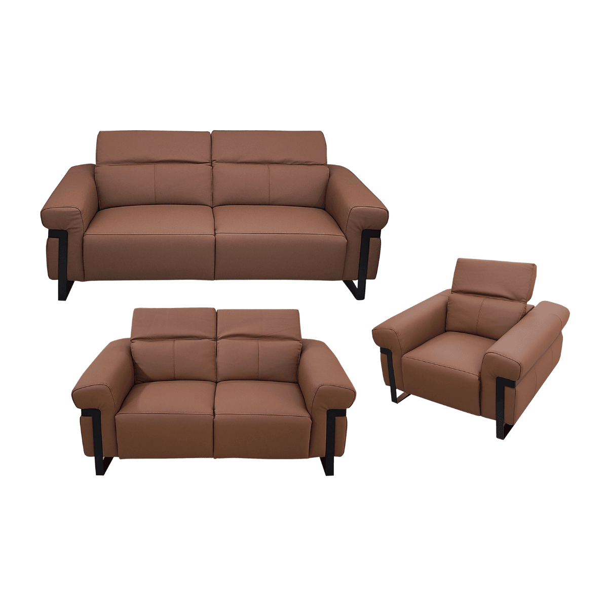 Salon 3+2+1 en cuir