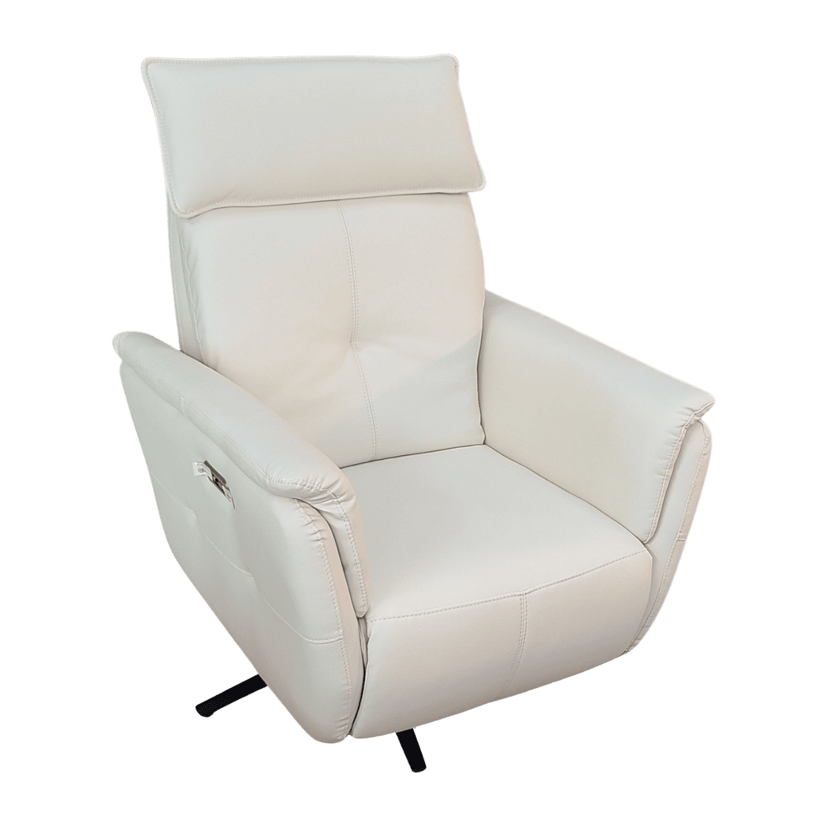 Fauteuil relax en cuir avec mécanisme électrique