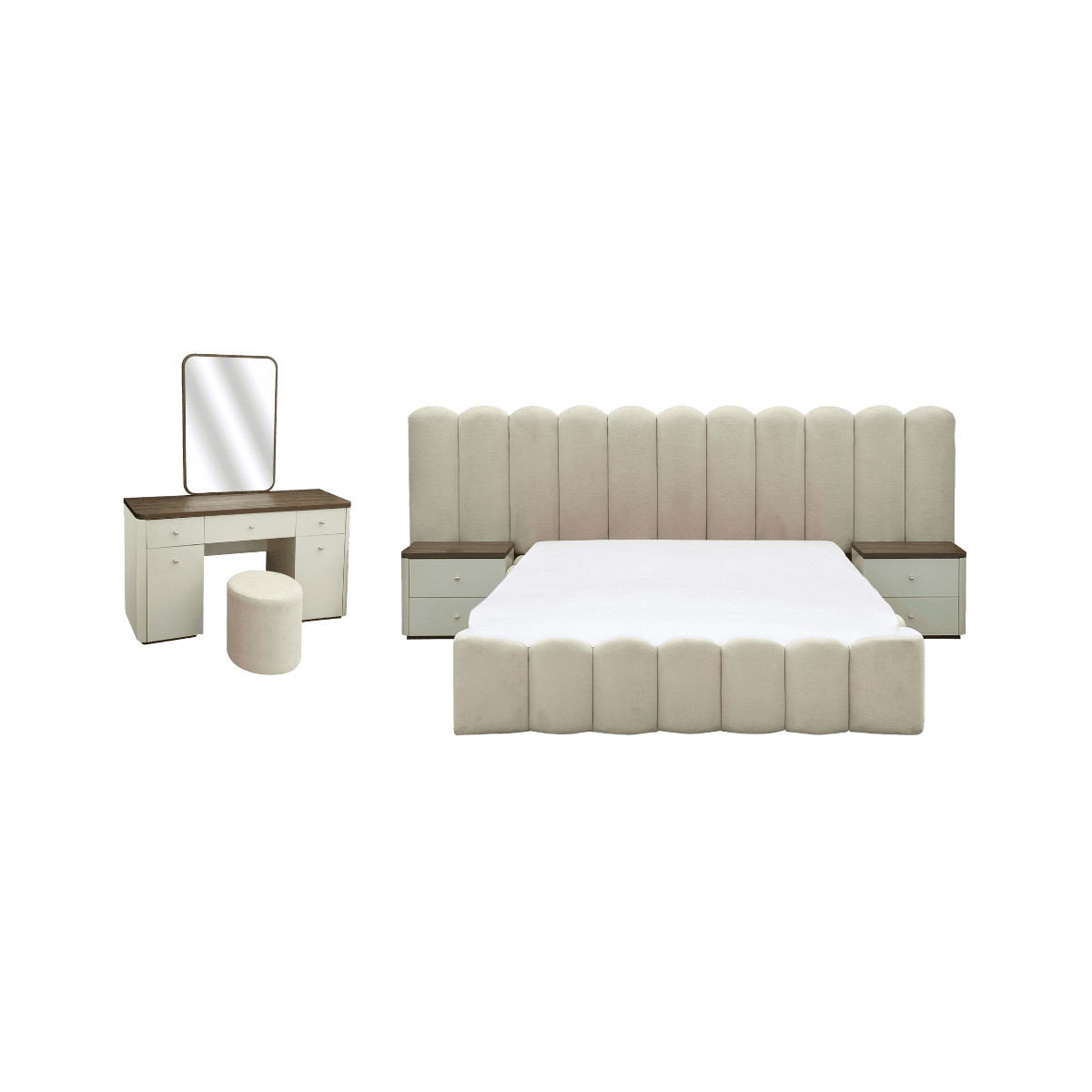 Chambre à coucher sans armoire INES