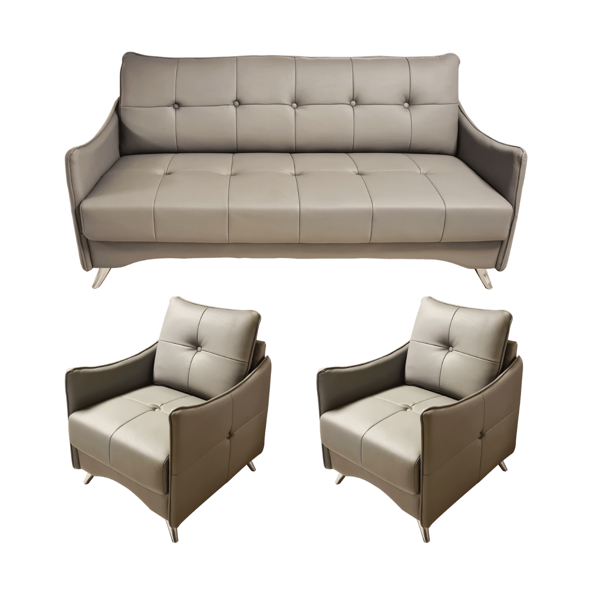 Salon de bureau 3+1+1 en cuir
