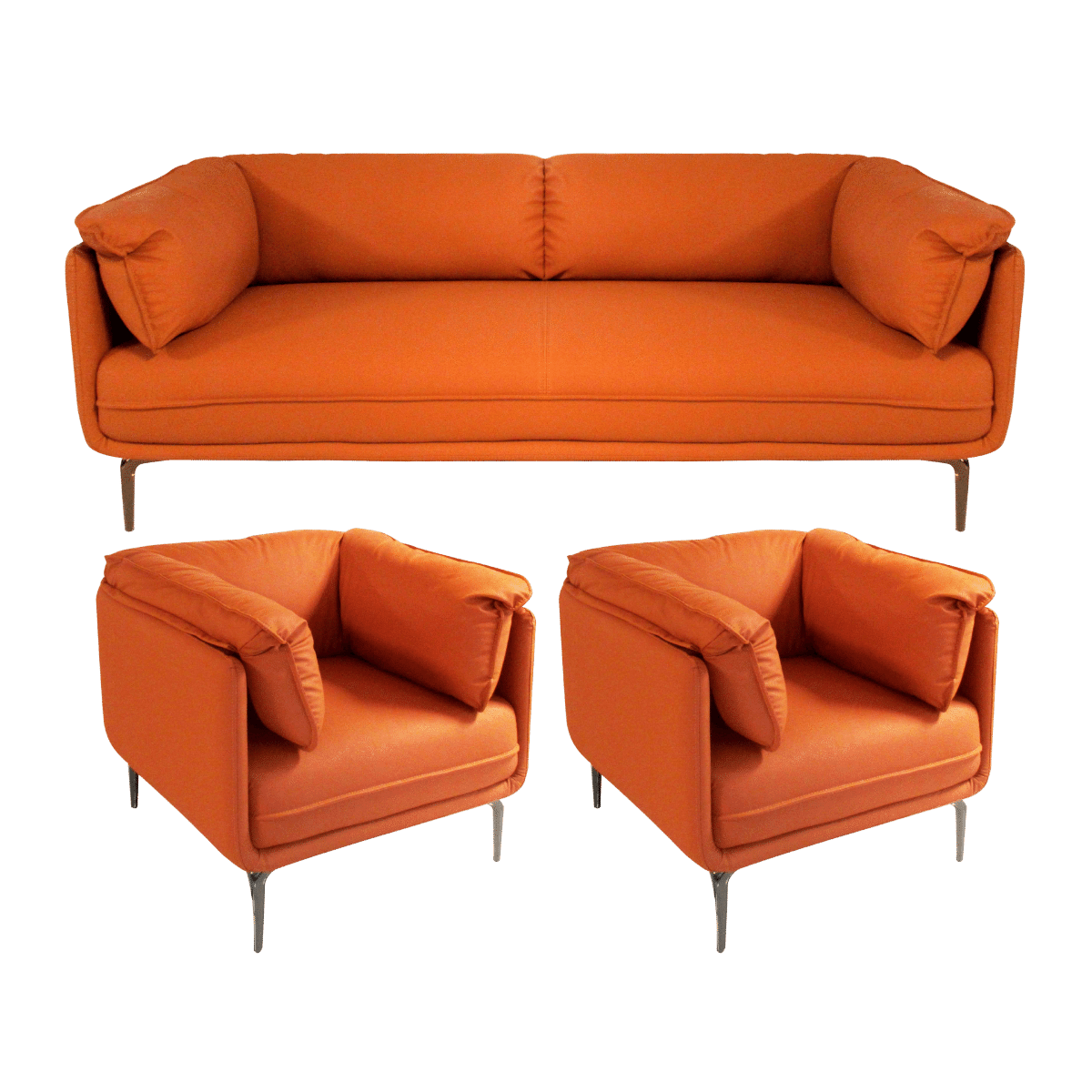 Salon de bureau 3+1+1 en cuir