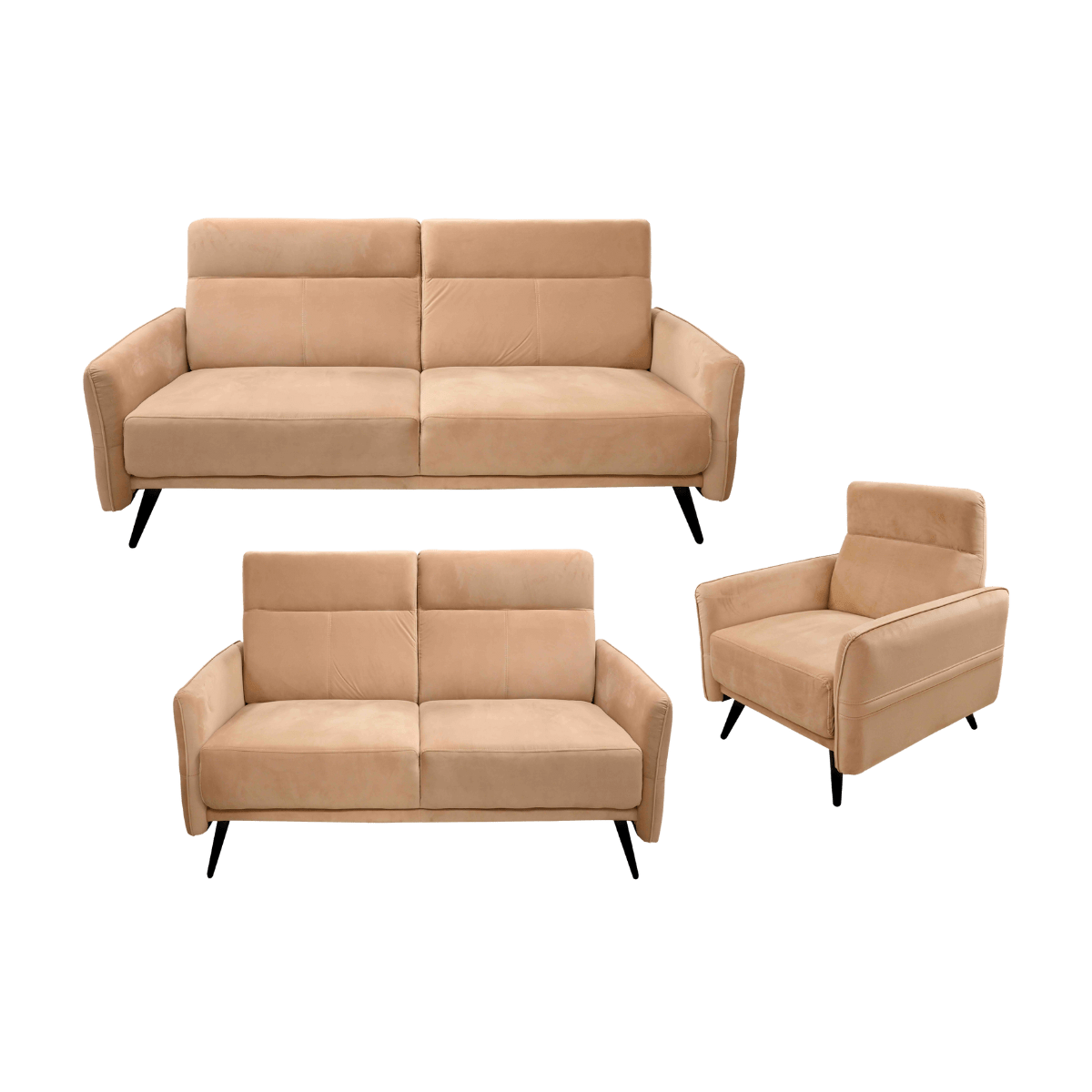 Salon 3+2+1 en velours