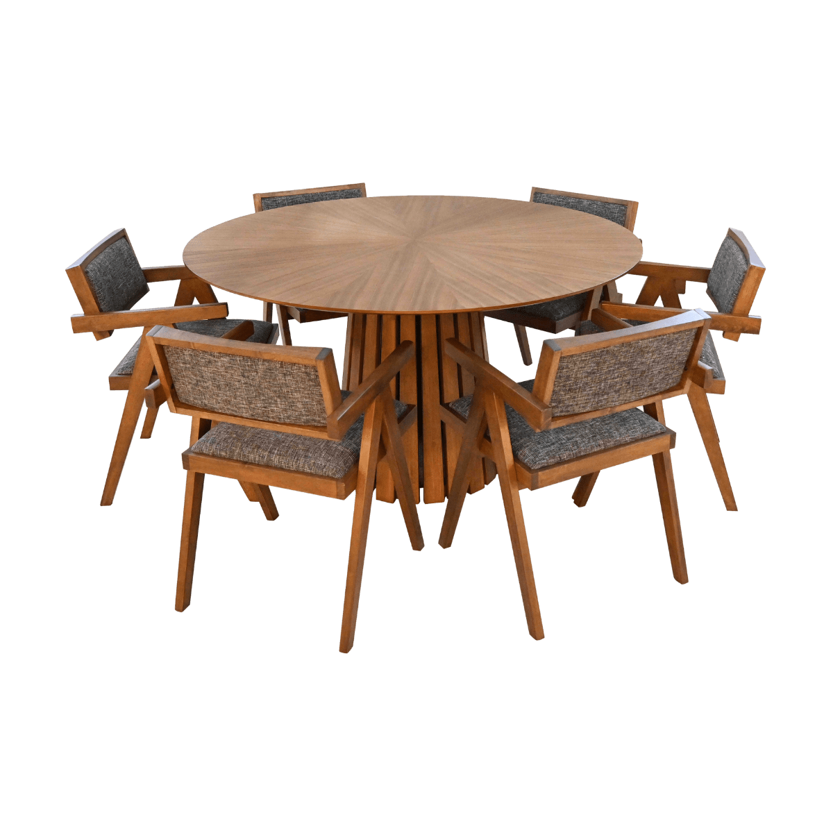 Table à manger en bois + 6 chaises THALIA